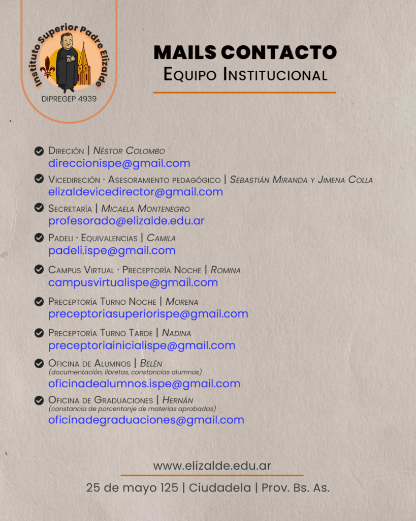 Mails de contacto ISPE