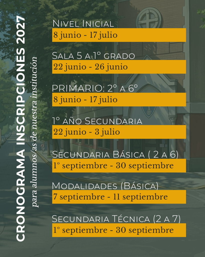 Fechas Alumnos Institución